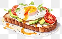 PNG Egg tomato brunch plate. AI generated Image by rawpixel.