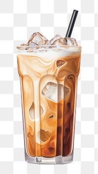 PNG Coffee drink glass straw. AI generated Image by rawpixel.