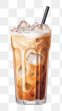 PNG Coffee drink glass straw. 