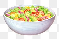 PNG Food bowl vegetable salad. AI generated Image by rawpixel.