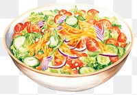 PNG Salad bowl vegetable plate transparent background