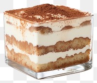 PNG Tiramisu dessert food cake. AI generated Image by rawpixel.