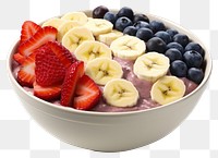 PNG Banana bowl strawberry blueberry. 