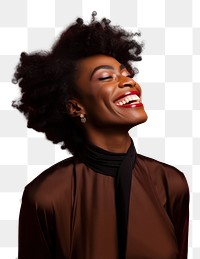 PNG Laughing smile adult black. 