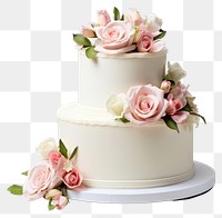 PNG Wedding flower cream cake transparent background