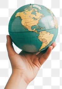 PNG Globe holding sphere planet. AI generated Image by rawpixel.