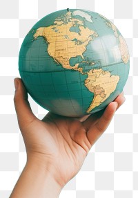 PNG Globe holding sphere planet. 