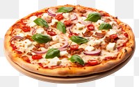 PNG Italian pizza food white background mozzarella. 