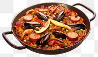 PNG Paella food meat meal. AI generated Image by rawpixel.