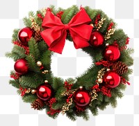 PNG Christmas wreath plant transparent background. 