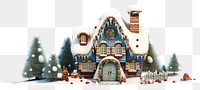 PNG Christmas confectionery architecture gingerbread. AI generated Image by rawpixel.