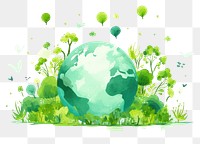 PNG Green planet sphere plant transparent background