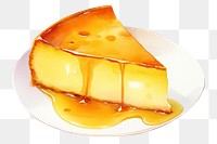 PNG Dessert cheesecake plate flan. 