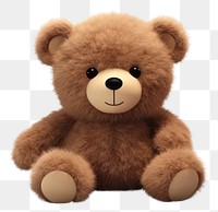 PNG Cartoon cute bear toy. 