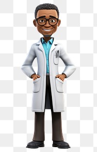 PNG Scientist overcoat cartoon stethoscope. 