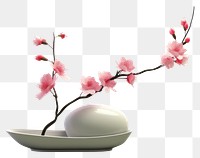 PNG Blossom ikebana flower plant. AI generated Image by rawpixel.