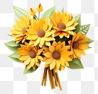 PNG Sunflower paper plant transparent background. AI generated Image by rawpixel.