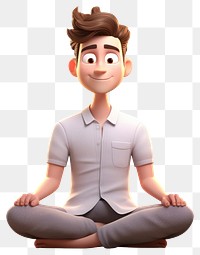 PNG Sitting cartoon adult yoga. 