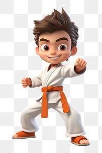 PNG Karate cartoon sports cute. 