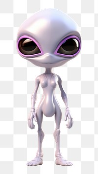 PNG Cartoon alien representation standing. 