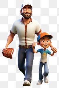 PNG Baseball athlete cartoon father. AI generated Image by rawpixel.