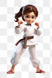 PNG Cartoon karate cute toy. 