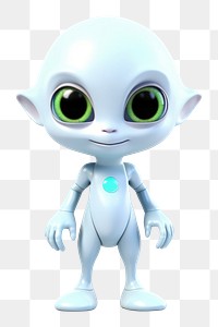 PNG Cartoon robot alien cute. AI generated Image by rawpixel.