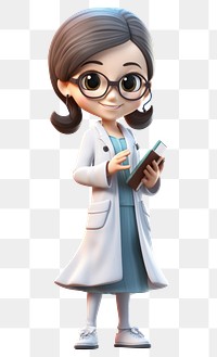 PNG Stethoscope scientist cartoon white background. AI generated Image by rawpixel.