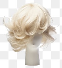PNG Wig white hairstyle headshot. AI generated Image by rawpixel.