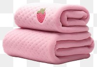 PNG Pink towels strawberry furniture freshness. AI generated Image by rawpixel.
