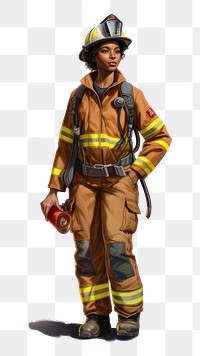 PNG Firefighter adult man transparent background