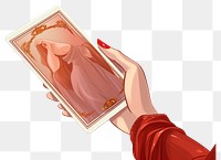 PNG Tarot card hand holding white background. AI generated Image by rawpixel.