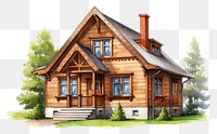 PNG  Architecture building cottage house. AI generated Image by rawpixel.