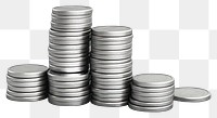 PNG Silver coin money transparent background