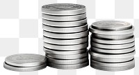 PNG Silver coin money transparent background