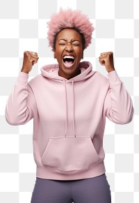 PNG Sweatshirt shouting laughing clothing.