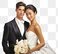 PNG Bride fashion wedding tuxedo. AI generated Image by rawpixel.