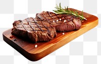 PNG Steak grilling meat beef transparent background