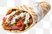PNG Food burrito bread white background. AI generated Image by rawpixel.