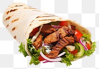 PNG Food kebab bread meat. AI generated Image by rawpixel.