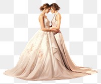 PNG Wedding fashion dress gown. AI generated Image by rawpixel.