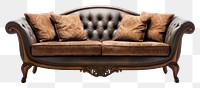 PNG Luxury sofa furniture cushion white background