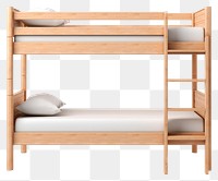 PNG Minimal wooden bunk bed furniture  architecture. 