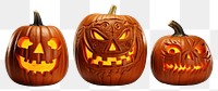 PNG Halloween pumpkin white background anthropomorphic. AI generated Image by rawpixel.