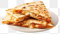 PNG Food pizza white background quasedilla. AI generated Image by rawpixel.