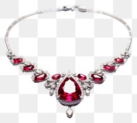 PNG Necklace jewelry gemstone diamond transparent background