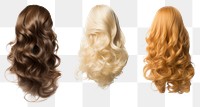 PNG Wig adult hair white background. AI generated Image by rawpixel.