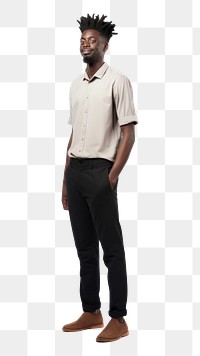 PNG Standing sleeve adult trousers. AI generated Image by rawpixel.