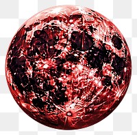 PNG Red moon sphere astronomy outdoors. AI generated Image by rawpixel.
