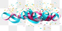 PNG Confetti ribbon celebration transparent background